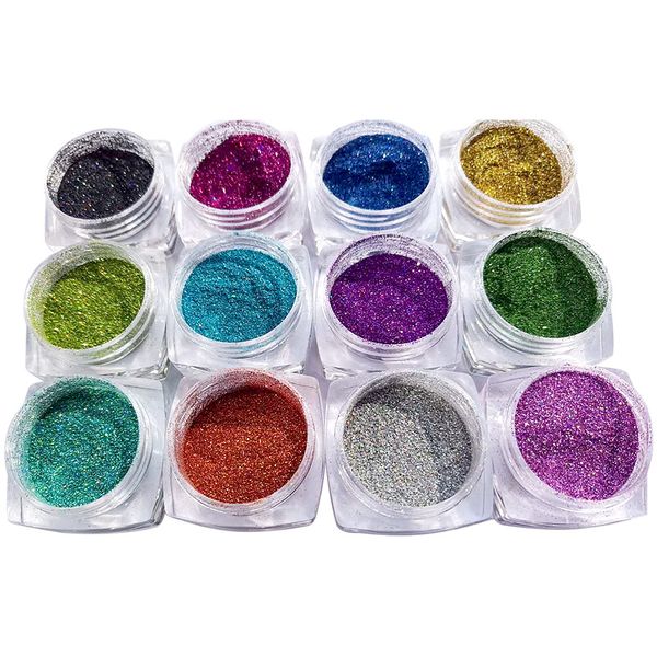 0.1mm(1/256") fine holographic nail glitter set 12color powder shining uv gel polish acrylic glitter nail art decorations set 1g, Silver;gold
0.1mm(1/256") fine holographic nail glitter set 12color powder shining uv gel polish acrylic glitter nail art decorations set 1g, Silver;gold