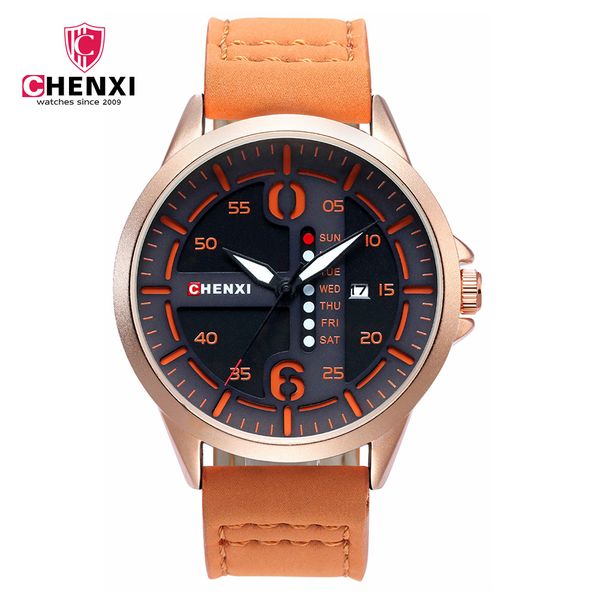 chenxi besiness men quartz clocks black stylish genuine leather waterproof male sports watch relogio masculino 094, Slivery;brown
chenxi besiness men quartz clocks black stylish genuine leather waterproof male sports watch relogio masculino 094, Slivery;brown