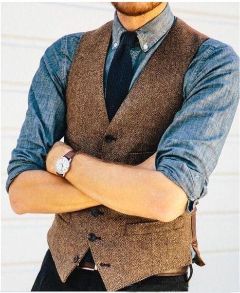 brown wool tweed vests slim men's suit vests custom made suit jacket men wedding men's dress groom, Black;white
brown wool tweed vests slim men's suit vests custom made suit jacket men wedding men's dress groom, Black;white