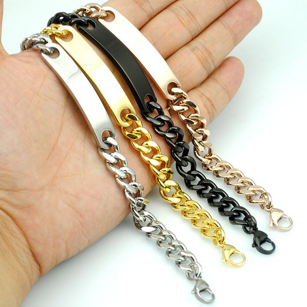 atgo id bracelet 316l stainless steel friends fashion men wholesale retail punk rock hip hop bb001, Golden;silver
atgo id bracelet 316l stainless steel friends fashion men wholesale retail punk rock hip hop bb001, Golden;silver