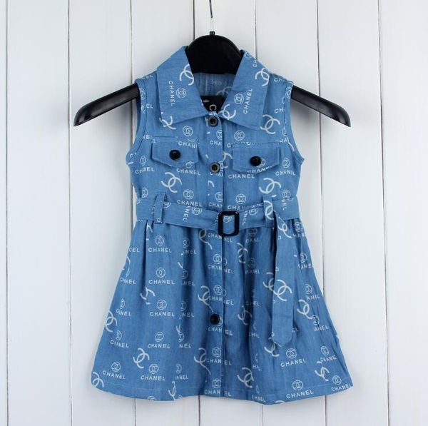 2018 High-quality European Style Children's Garment Pure Cotton Girl Skirt Printing Cowboy Cloth Belt Kids Sleeveless Dress
2018 High-quality European Style Children's Garment Pure Cotton Girl Skirt Printing Cowboy Cloth Belt Kids Sleeveless Dress