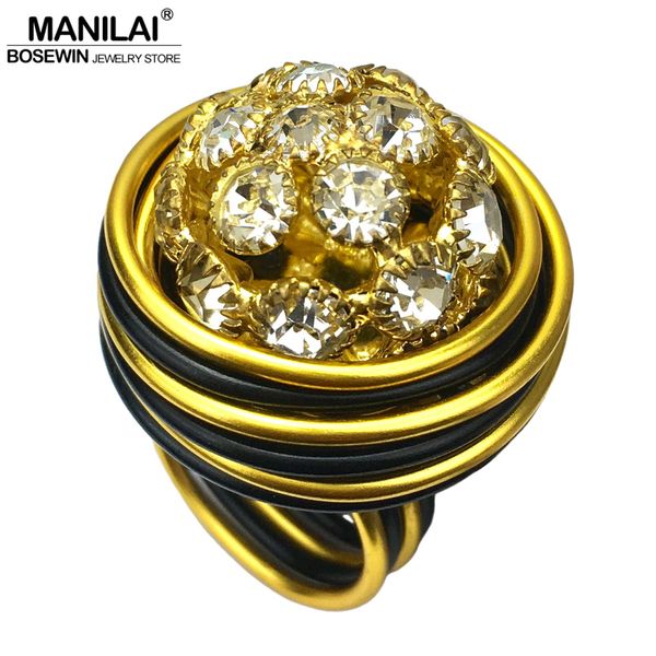 manilai vintage handmade hollow rhinestones rings for women fashion jewelry golden black wire wind beads big finger ring retro, Golden;silver
manilai vintage handmade hollow rhinestones rings for women fashion jewelry golden black wire wind beads big finger ring retro, Golden;silver