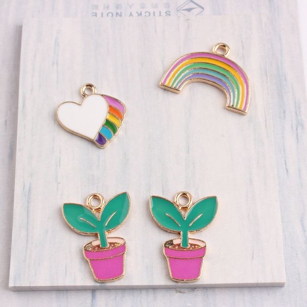 mini order 10pcs/lot colorful lovely heart charms kawaii rainbow alloy pendants cute plant oil drop enamel charm pendant, Black
mini order 10pcs/lot colorful lovely heart charms kawaii rainbow alloy pendants cute plant oil drop enamel charm pendant, Black