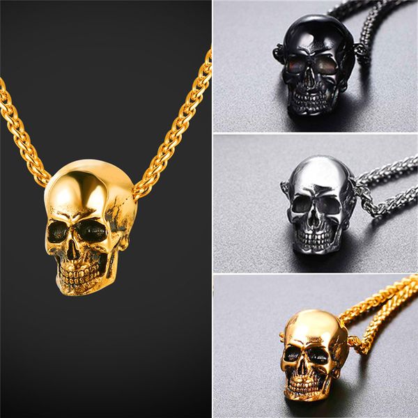 U7 kull pendant necklace tainle teel gold plated black gun plated men kull necklace punk gothic necklace halloween gift gp2776, Silver
U7 kull pendant necklace tainle teel gold plated black gun plated men kull necklace punk gothic necklace halloween gift gp2776, Silver
