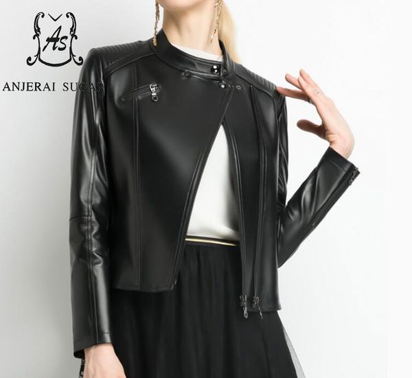 autumn winter sheepskin genuine leather jacket women black stand collar slim motorcycle female short real leather jackets
autumn winter sheepskin genuine leather jacket women black stand collar slim motorcycle female short real leather jackets