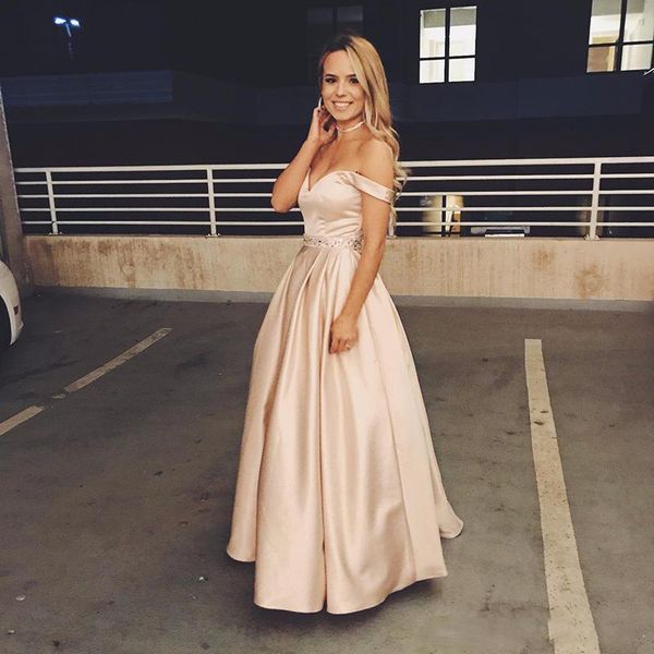 gold prom dresses off shoulder beaded sash satin floor length dark red backless evening dresses, Black
gold prom dresses off shoulder beaded sash satin floor length dark red backless evening dresses, Black