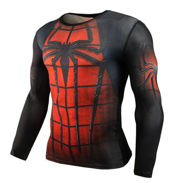 

Горячие продажи фитнес ММА сжатия рубашка мужчины аниме Бодибилдинг с длинным рукавом Crossfit 3D Супермен Каратель Майка топы тис
