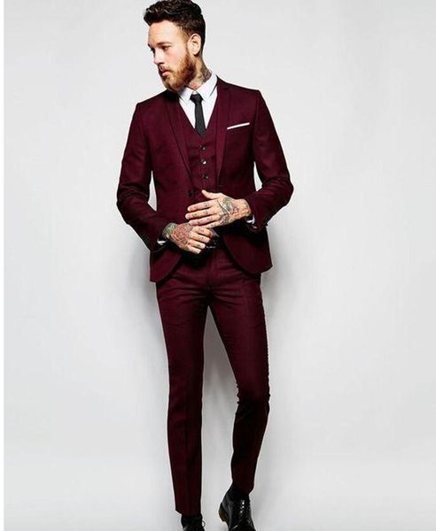 business man three pieces burgundy suits 2017 custom make groom suit (jacket+pants+vest) classic fit bridegroom tuxedos tailcoat, Black;gray
business man three pieces burgundy suits 2017 custom make groom suit (jacket+pants+vest) classic fit bridegroom tuxedos tailcoat, Black;gray