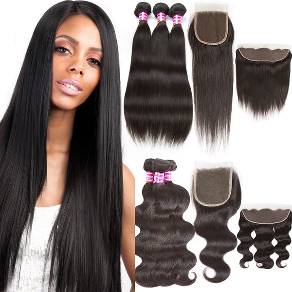 10a unprocessed straight lace frontal with bundles brazilian body wave virgin hair bundles with closures peruvian human hair extensions, Black;brown
10a unprocessed straight lace frontal with bundles brazilian body wave virgin hair bundles with closures peruvian human hair extensions, Black;brown