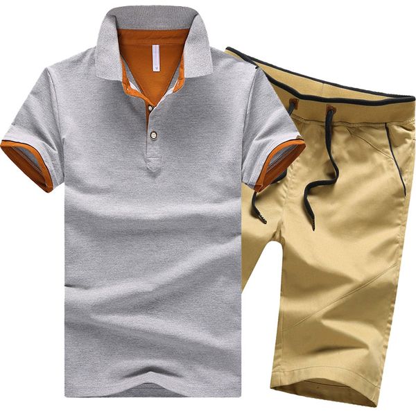 pattern men casual tracksuit size -4xl men set spring summer cotton male two piece suit short sleeve polo shirt+shorts 2 pcs solid, Gray
pattern men casual tracksuit size -4xl men set spring summer cotton male two piece suit short sleeve polo shirt+shorts 2 pcs solid, Gray