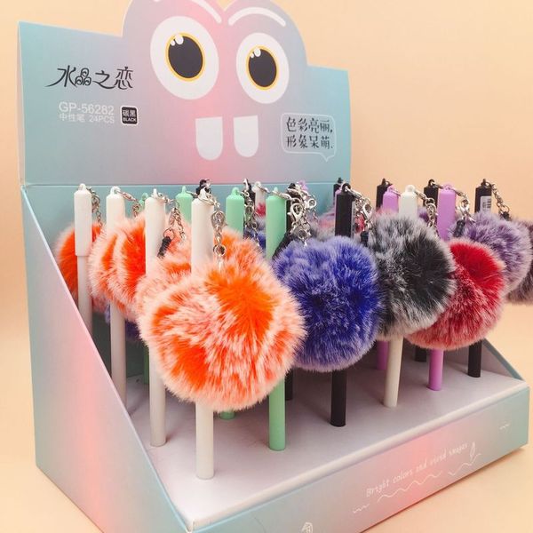 1 pcs cute plush ball pendant gel pen 0.5 mm kawaii pen promotional gift school office writing supply korean cartoon stationery
1 pcs cute plush ball pendant gel pen 0.5 mm kawaii pen promotional gift school office writing supply korean cartoon stationery