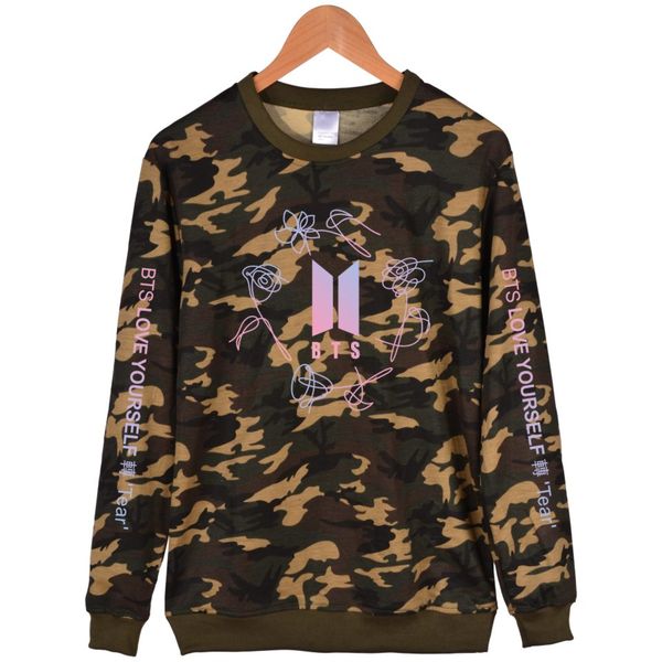 bts k- o-neck love yourself army letter print female fans capless hoodies camouflage women fashion clothes, Black
bts k- o-neck love yourself army letter print female fans capless hoodies camouflage women fashion clothes, Black
