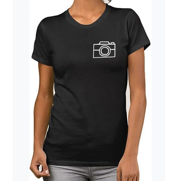 2019 summer women's new t-shirt european american fashion camera print shirt t-shirt large size female t-shirt, White
2019 summer women's new t-shirt european american fashion camera print shirt t-shirt large size female t-shirt, White