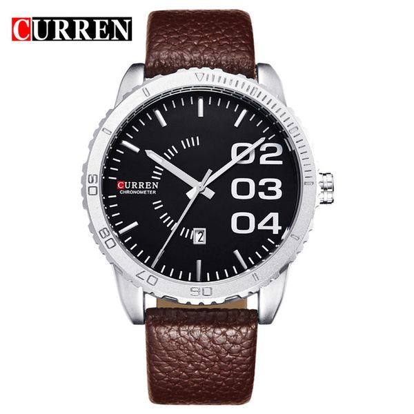 curren men watch quartz-watch calendar leather strap male casual sports wristatches relogio masculino 8125, Slivery;brown
curren men watch quartz-watch calendar leather strap male casual sports wristatches relogio masculino 8125, Slivery;brown