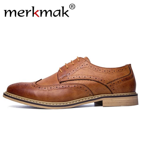 merkmak new arrival italian men brogue dress shoes formal business oxfords shoes for men british leather flats, Black
merkmak new arrival italian men brogue dress shoes formal business oxfords shoes for men british leather flats, Black