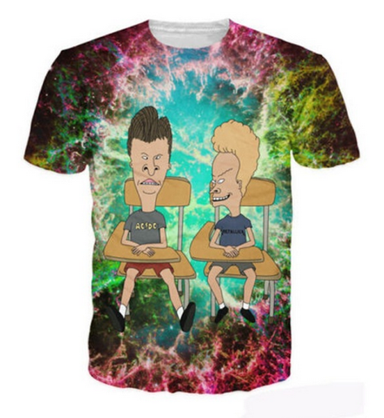 fashion mens/womans beavis and butthead summer style funny 3d print casual t-shirt plus size zgx020, White;black
fashion mens/womans beavis and butthead summer style funny 3d print casual t-shirt plus size zgx020, White;black
