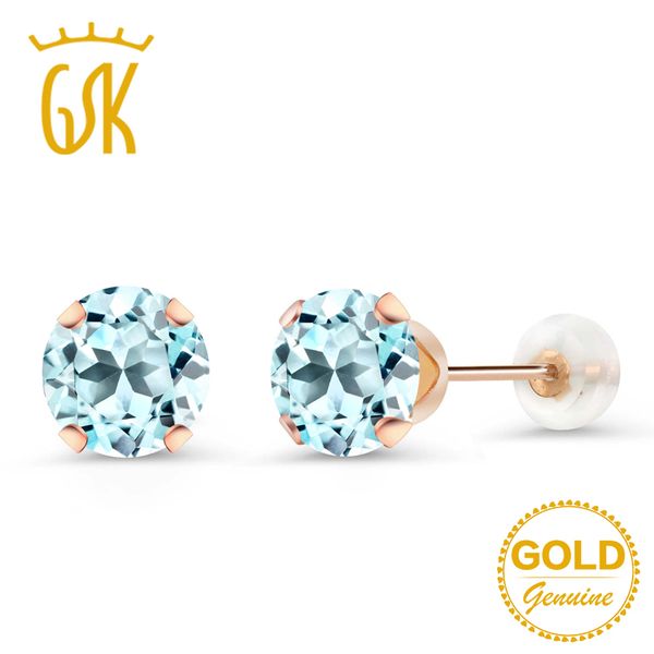 gemstoneking 1.80 ct round 6mm natural sky blue z earrings 10k rose gold gemstone stud earrings for women fine jewelry, Golden;silver
gemstoneking 1.80 ct round 6mm natural sky blue z earrings 10k rose gold gemstone stud earrings for women fine jewelry, Golden;silver
