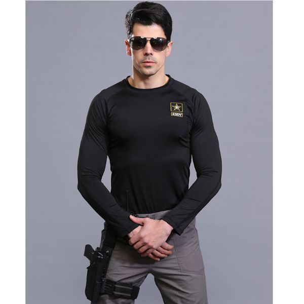 tactical training quick-drying long-sleeved t-shirt fitness gymnastics sportswear slim stretch fitness clothes, Gray;blue
tactical training quick-drying long-sleeved t-shirt fitness gymnastics sportswear slim stretch fitness clothes, Gray;blue