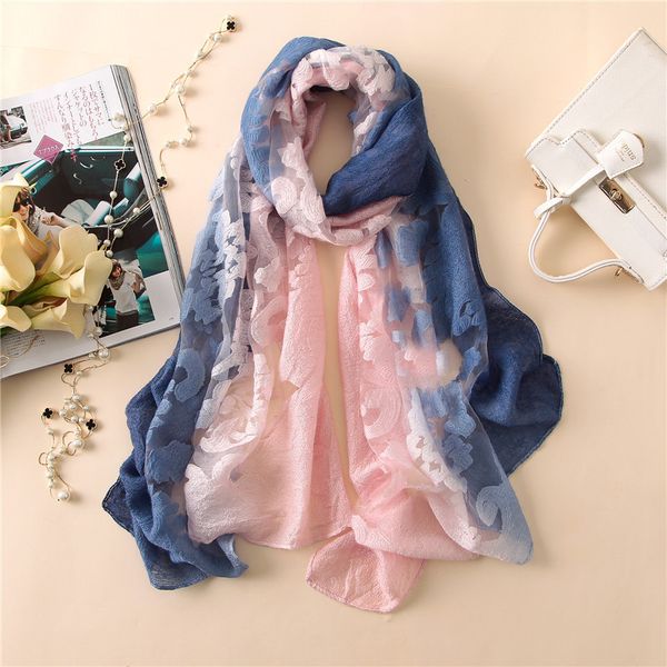 2018 scarf women fashion ombre embroider silk scavrs lady hollow shawls and wraps summer beach wrap hijab snood
2018 scarf women fashion ombre embroider silk scavrs lady hollow shawls and wraps summer beach wrap hijab snood