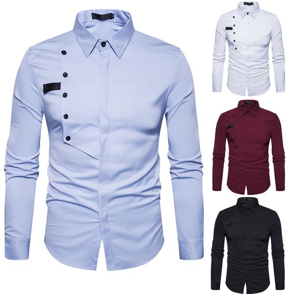 high quality men's autumn casual formal men shirt slim fit cotton long sleeve dress shirts drop shipping 0730, White;black
high quality men's autumn casual formal men shirt slim fit cotton long sleeve dress shirts drop shipping 0730, White;black