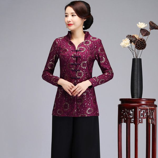 oversize purple chinese women long shirt handmade button winter new flower blouse slim vintage mandarin collar s-5xl, White
oversize purple chinese women long shirt handmade button winter new flower blouse slim vintage mandarin collar s-5xl, White