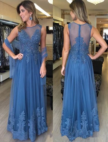 long navy mother of the bride dress with shawl sleeveless jewel neck beaded handmade appliques lace tulle women formal gowns custom size, Black;red
long navy mother of the bride dress with shawl sleeveless jewel neck beaded handmade appliques lace tulle women formal gowns custom size, Black;red