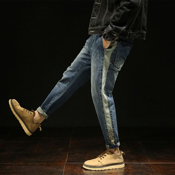 new spring and autumn harem pants men's jeans loose feet pants youth japanese men's long, Blue
new spring and autumn harem pants men's jeans loose feet pants youth japanese men's long, Blue