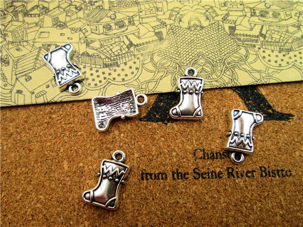75pcs--antique tibetan silver christmas socks stockings shoes charms pendants 21x11mm, Bronze;silver
75pcs--antique tibetan silver christmas socks stockings shoes charms pendants 21x11mm, Bronze;silver