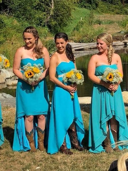 2018 Cheap Chiffon High Low Country Wedding Bridesmaids Dresses Sleeveless Bridesmaid Dresses Prom Party Dresses
2018 Cheap Chiffon High Low Country Wedding Bridesmaids Dresses Sleeveless Bridesmaid Dresses Prom Party Dresses