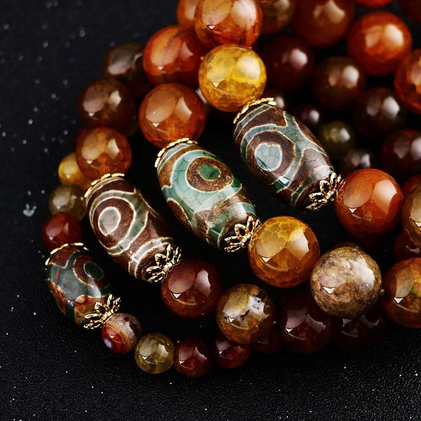 natural stone dragon agate bracelet men buddha beads chinese style jewelry gift power handmade healing crystal reiki beads chain, Golden;silver
natural stone dragon agate bracelet men buddha beads chinese style jewelry gift power handmade healing crystal reiki beads chain, Golden;silver