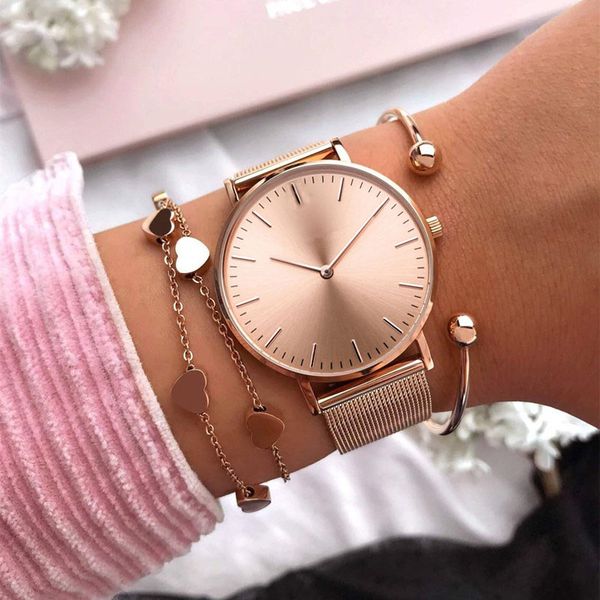 mavis hare rose gold beauty melrose mesh women watches with heart bracelet mesh bracelet & crystal ball cuff bangles as gift, Black
mavis hare rose gold beauty melrose mesh women watches with heart bracelet mesh bracelet & crystal ball cuff bangles as gift, Black