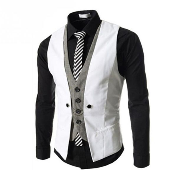 new men causal slim sleeveless formal coat business suit vest waistcoat wine red/black/blue size m-xxl, Black;white
new men causal slim sleeveless formal coat business suit vest waistcoat wine red/black/blue size m-xxl, Black;white