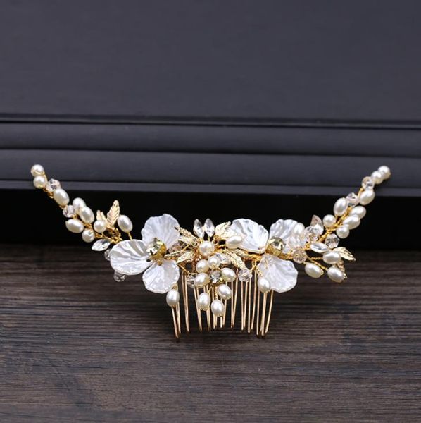 new pearl flower headwear wedding dress accessories gold leaf combs bridal headwear, Silver
new pearl flower headwear wedding dress accessories gold leaf combs bridal headwear, Silver