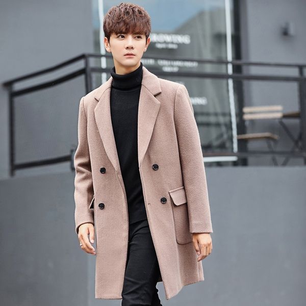 мужская длинный тренч пальто 2018 зима мужчины шерсть пальто peacoat abrigo hombre slim fit кашемир пальто куртки человек двубортный, Black
мужская длинный тренч пальто 2018 зима мужчины шерсть пальто peacoat abrigo hombre slim fit кашемир пальто куртки человек двубортный, Black