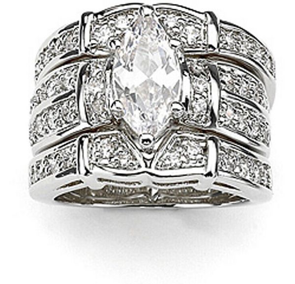 choucong deluxe lovers diamonique cz 14kt white gold filled 3 wedding ring set sz 5-11 gift, Slivery;golden
choucong deluxe lovers diamonique cz 14kt white gold filled 3 wedding ring set sz 5-11 gift, Slivery;golden