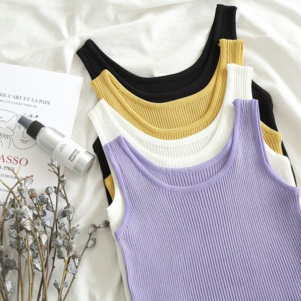 women's tanks & camis crop 2021 sleeveless knit tank workout solid backless fitness vest female, White
women's tanks & camis crop 2021 sleeveless knit tank workout solid backless fitness vest female, White