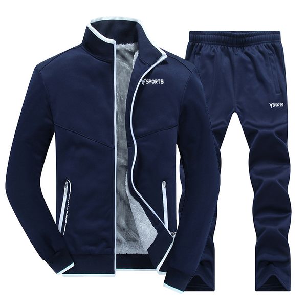 plus size 4xl men wool liner warm winter sport running set zipper style sport suits 80, Black;blue
plus size 4xl men wool liner warm winter sport running set zipper style sport suits 80, Black;blue