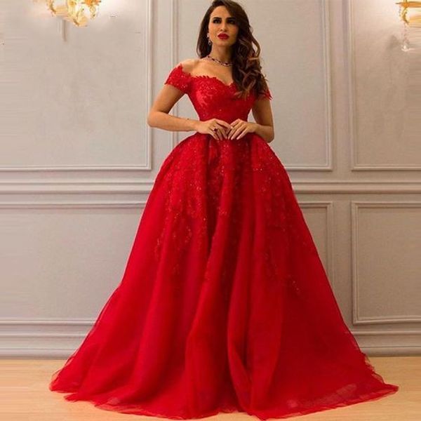 gorgeous arabic evening celebrity gowns sweetheart neckline lace appliques beading pearls a line red prom dresses, Black;red
gorgeous arabic evening celebrity gowns sweetheart neckline lace appliques beading pearls a line red prom dresses, Black;red