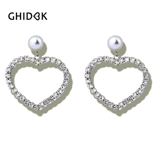 ghidbk clear crystal zirconia heart hoop earrings for women brincos modern wedding earrings luxury rhinestones large big hoops, Golden;silver
ghidbk clear crystal zirconia heart hoop earrings for women brincos modern wedding earrings luxury rhinestones large big hoops, Golden;silver