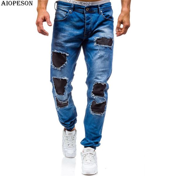 aiopeson 2018 brand trend mens jeans patchwork long length jeans men casual appliques regular trousers men, Blue
aiopeson 2018 brand trend mens jeans patchwork long length jeans men casual appliques regular trousers men, Blue