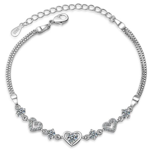 onewan new charm 925 silver bracelets for women engagement exquisite zircon sweet romantic love heart bangles jewelry fine gifts, Golden;silver
onewan new charm 925 silver bracelets for women engagement exquisite zircon sweet romantic love heart bangles jewelry fine gifts, Golden;silver