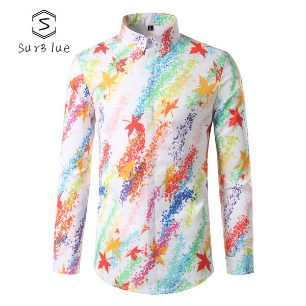 fashion color leaf printing shirt men's tide section casual shirt 2018 autumn and winter casual men's long-sleeved, White;black
fashion color leaf printing shirt men's tide section casual shirt 2018 autumn and winter casual men's long-sleeved, White;black