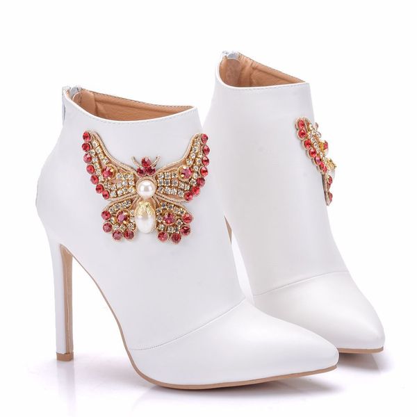 new fashionl pointed toe shoes for women blue crystal heels wedding shoes thin heel boots plus size bridal fashion boots, Black
new fashionl pointed toe shoes for women blue crystal heels wedding shoes thin heel boots plus size bridal fashion boots, Black