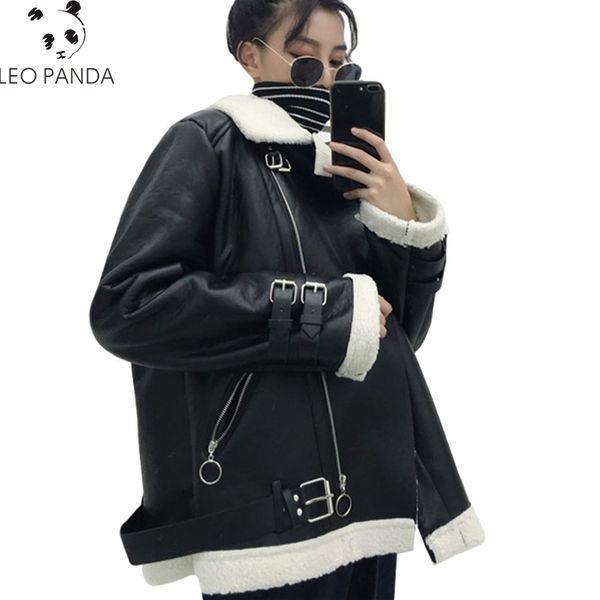 new fashion spring autumn warm thicken zipper long sleeves mandarin collar pockets loose coat female jacket leather coat cy353, Black
new fashion spring autumn warm thicken zipper long sleeves mandarin collar pockets loose coat female jacket leather coat cy353, Black
