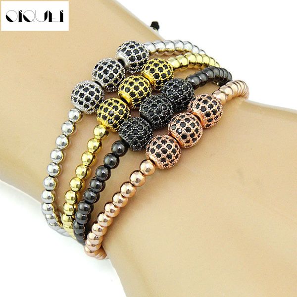 oiquei new arrival micro pave cz ball braiding macrame bracelet men 4mm stainless steel beads charm bangles bracelet femme homme, Black
oiquei new arrival micro pave cz ball braiding macrame bracelet men 4mm stainless steel beads charm bangles bracelet femme homme, Black
