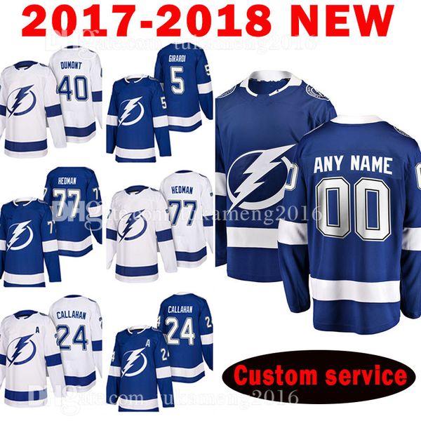 Tampa Bay Lightning Custom 2018 New 77 Victor Hedman 24 Ryan Callahan Jersey 40 Gabriel Dumont 5 Dan Girardi Jerseys
Tampa Bay Lightning Custom 2018 New 77 Victor Hedman 24 Ryan Callahan Jersey 40 Gabriel Dumont 5 Dan Girardi Jerseys