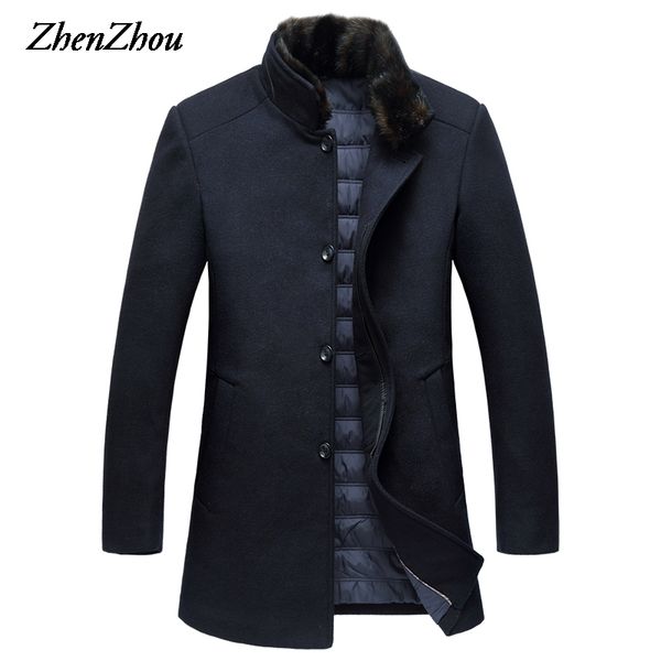 solid long coat for men winter jacket 2017 single breasted fur collar jackets mens overcoat plus size 5xl wool & blends men, Black
solid long coat for men winter jacket 2017 single breasted fur collar jackets mens overcoat plus size 5xl wool & blends men, Black