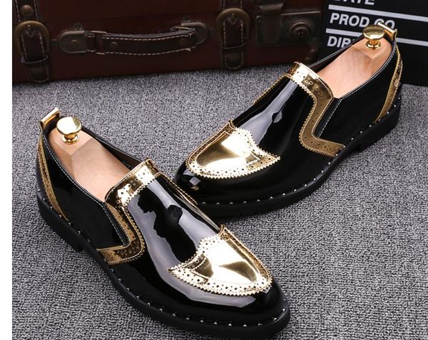 send 2018 new style spring and autumn pointed end men's korean formal wear leather shoes@01, Black