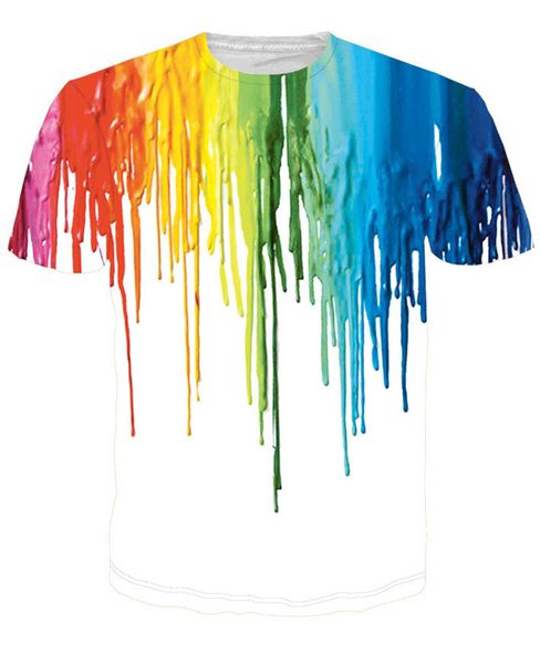 новые смешные краски распыления последний harajuku стиль футболки 3d печатных женщин / мужчин с коротким рукавом унисекс 3d футболки повседн, White;black 
новые смешные краски распыления последний harajuku стиль футболки 3d печатных женщин / мужчин с коротким рукавом унисекс 3d футболки повседн, White;black