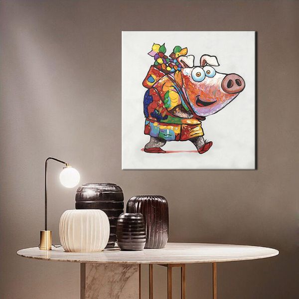 happy piggy,pure handpainted & hd art print modern abstract animal art oil painting on canvas,home wall decor multi size a01
happy piggy,pure handpainted & hd art print modern abstract animal art oil painting on canvas,home wall decor multi size a01